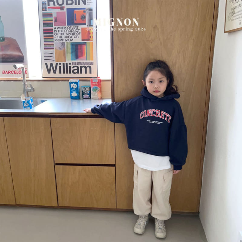 Mignon - Korean Children Fashion - #childofig - Lettering Crop Hoody - 11