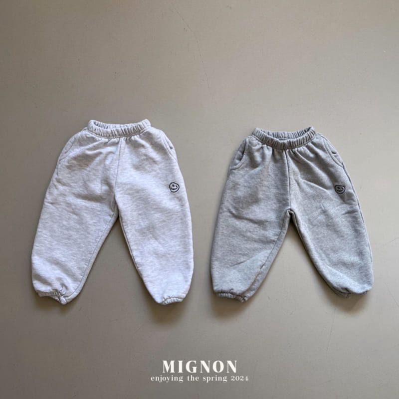 Mignon - Korean Children Fashion - #childrensboutique - Smile Jogger Pants
