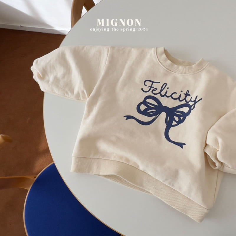 Mignon - Korean Children Fashion - #littlefashionista - Ribbon Sweatshirt - 2