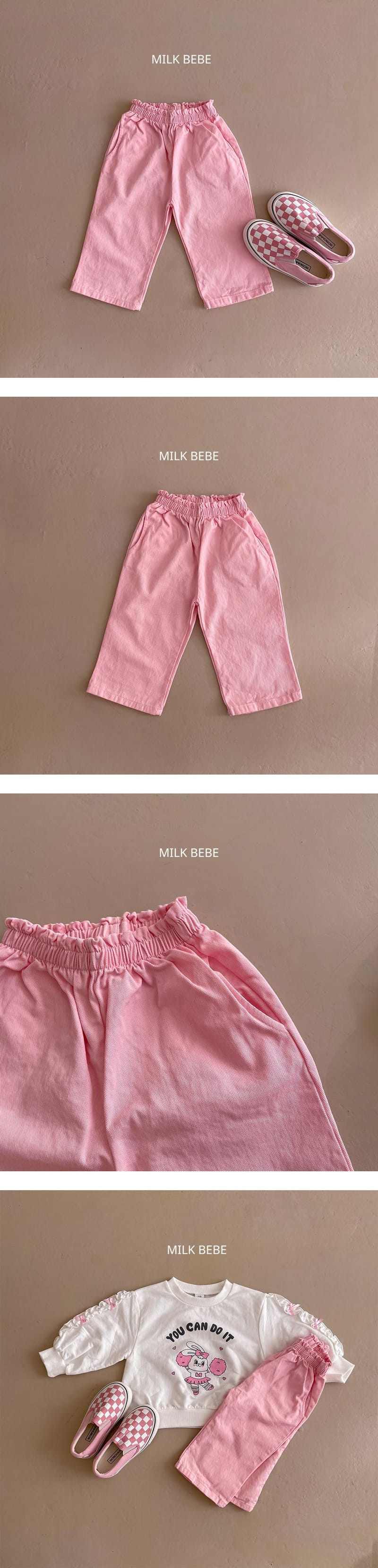 Milk Bebe - Korean Children Fashion - #littlefashionista - Pink Pants - 2