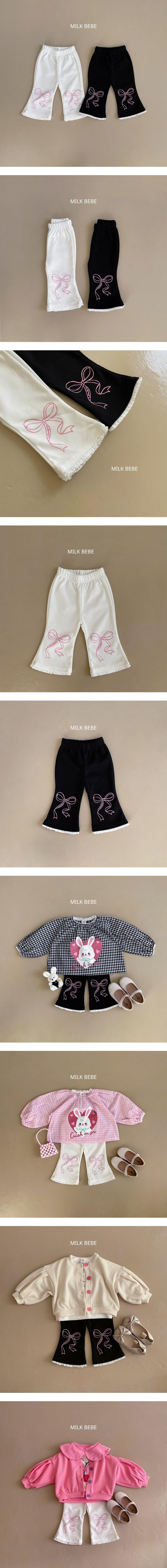 Milk Bebe - Korean Children Fashion - #toddlerclothing - Ribbon Pants - 2