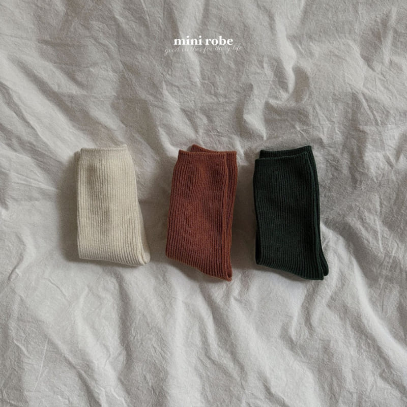 Mini Robe - Korean Baby Fashion - #babyclothing - Caramel Socks Set - 8