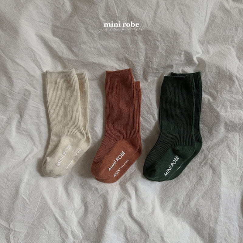 Mini Robe - Korean Baby Fashion - #babyfashion - Caramel Socks Set - 9
