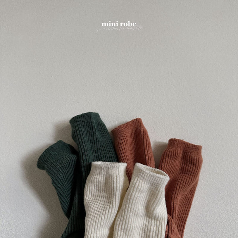 Mini Robe - Korean Baby Fashion - #babyfever - Caramel Socks Set - 10