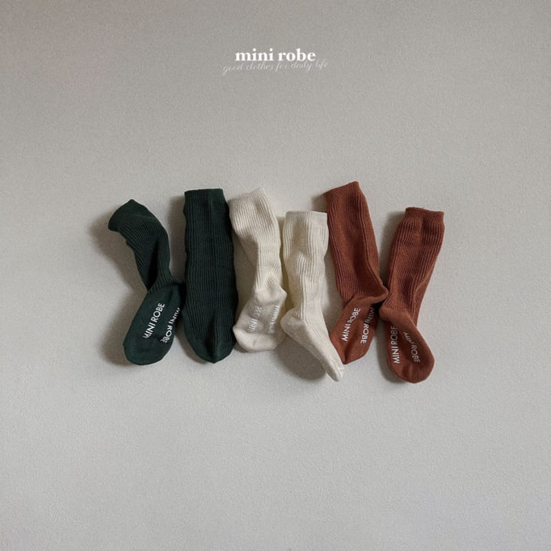 Mini Robe - Korean Baby Fashion - #onlinebabyboutique - Caramel Socks Set - 3