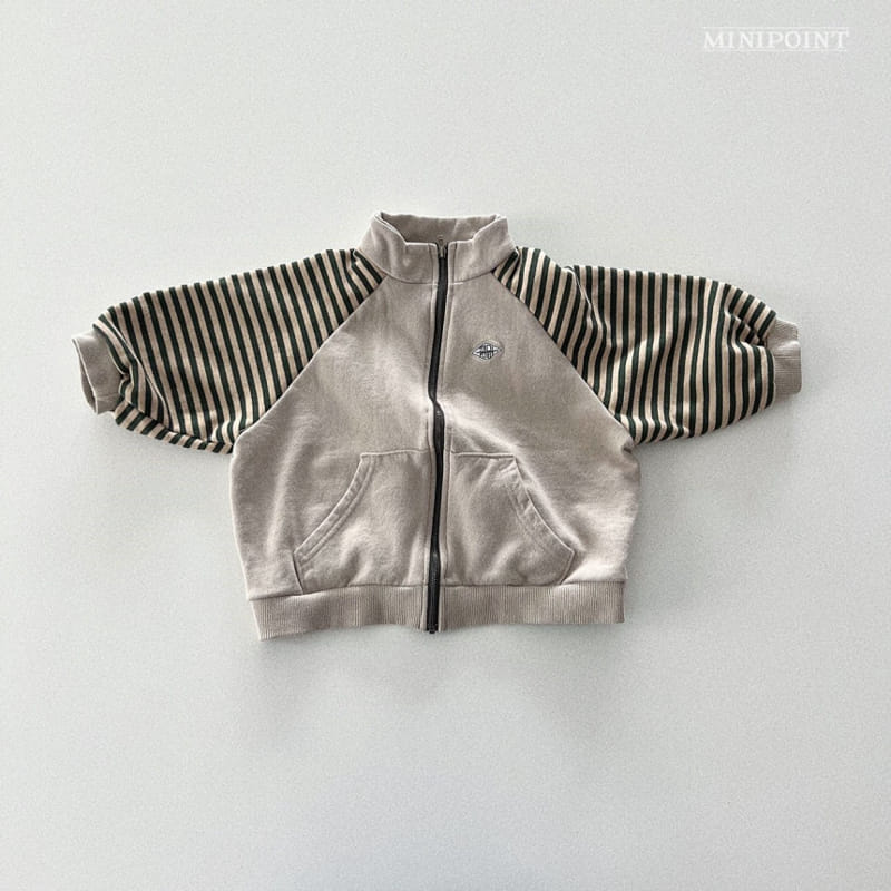 Minipoint - Korean Children Fashion - #littlefashionista - Line Sleeve Zip Up Jumper - 2