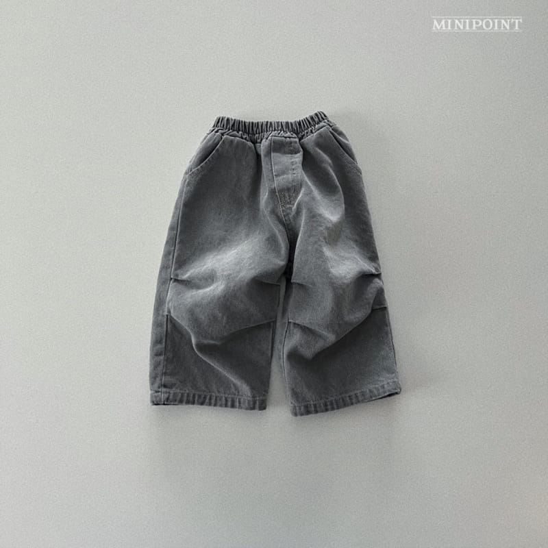 Minipoint - Korean Children Fashion - #minifashionista - Pintuck Denim Pants - 3