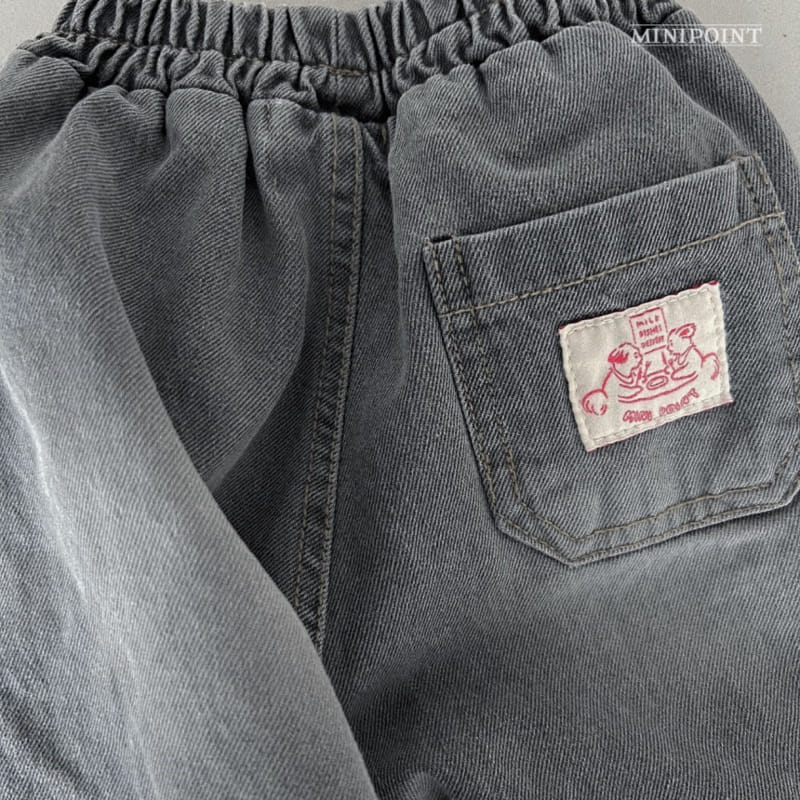 Minipoint - Korean Children Fashion - #minifashionista - Pintuck Denim Pants - 4