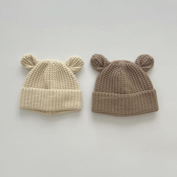 Miso - Korean Baby Fashion - #babyfashion - Bear Knit Beanie