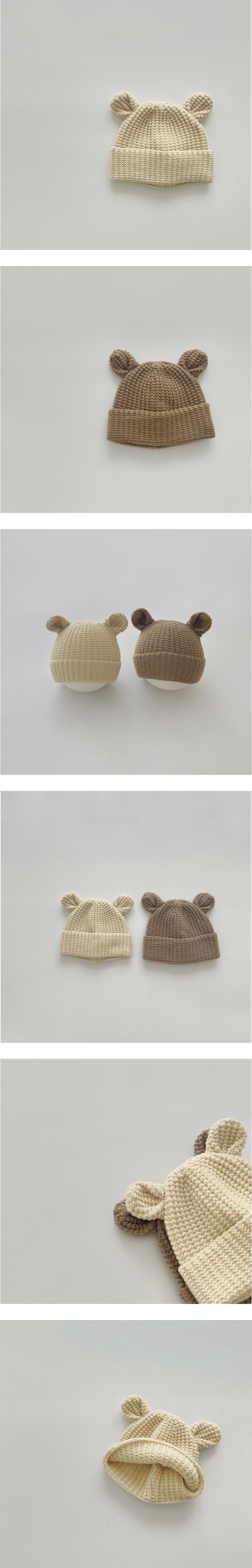 Miso - Korean Baby Fashion - #babyfever - Bear Knit Beanie - 2