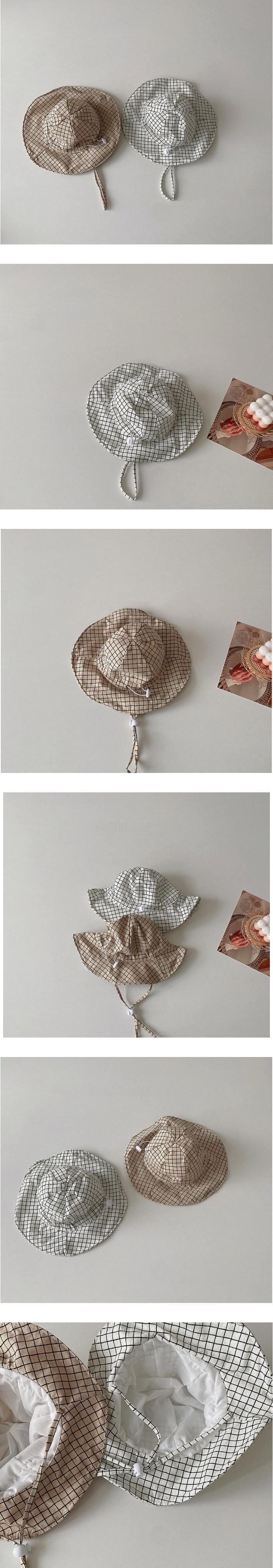 Miso - Korean Baby Fashion - #babyoutfit - Check Bucket Hat  - 2