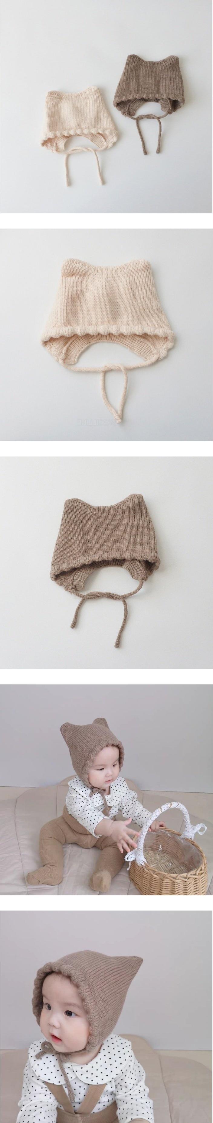 Miso - Korean Baby Fashion - #babywear - Butterfly Knit Hat - 2