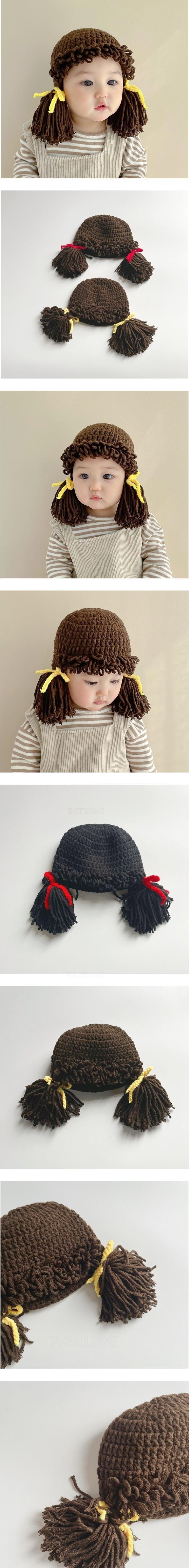 Miso - Korean Baby Fashion - #onlinebabyshop - Bbi Bbi Wig Hat - 2
