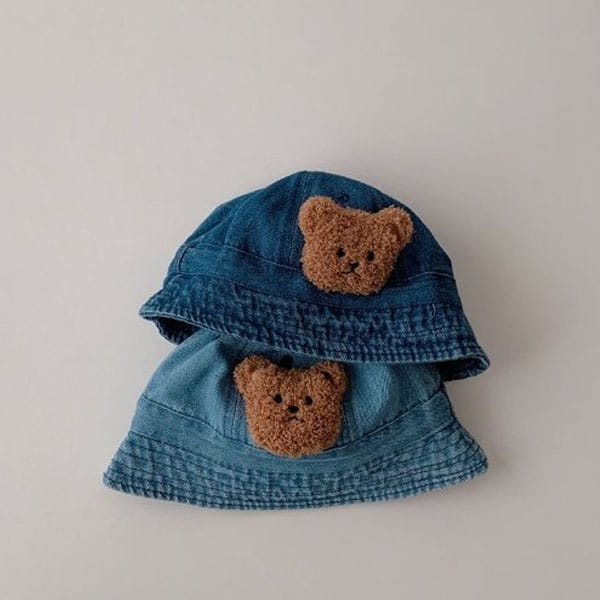 Miso - Korean Children Fashion - #childofig - Bear Denim Bucket Hat