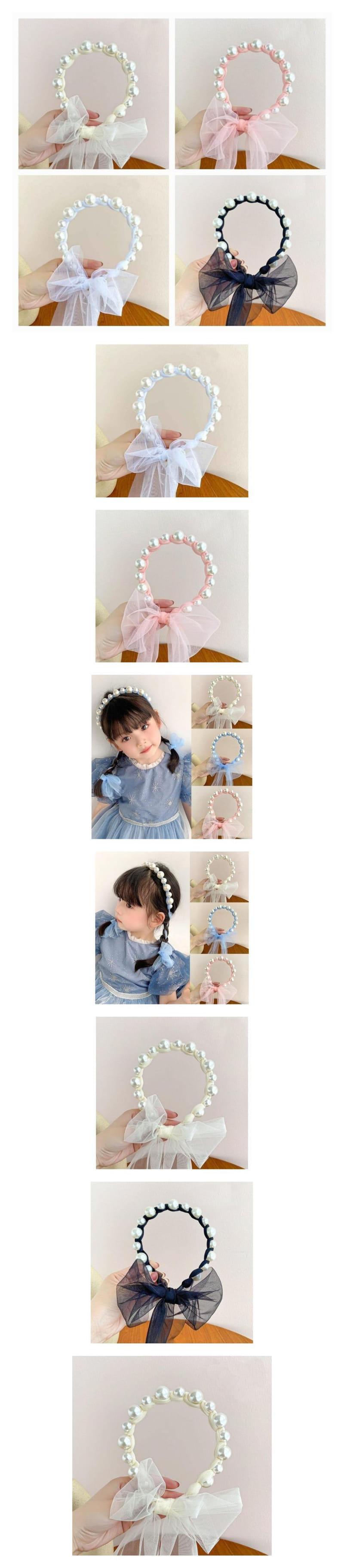 Miso - Korean Children Fashion - #childrensboutique - Pearl Lace Hair Band - 2