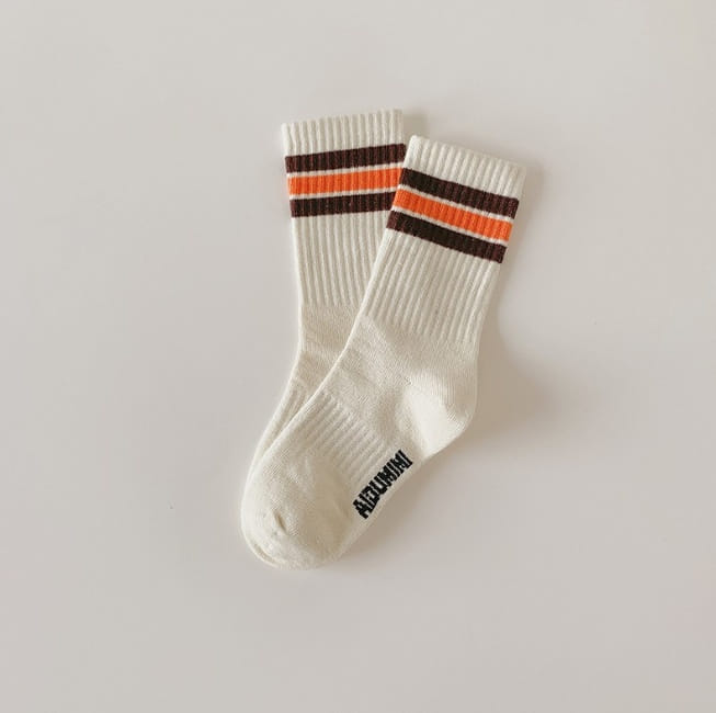 Miso - Korean Children Fashion - #designkidswear - Color Three Line Socks - 5