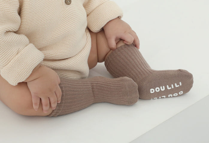 Miso - Korean Children Fashion - #kidsshorts - Loose Fit Rib Socks - 5