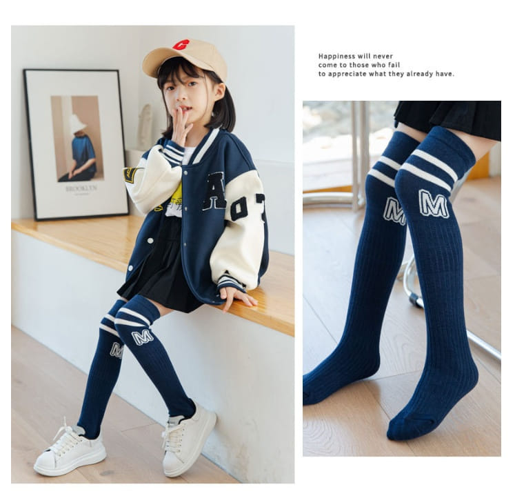 Miso - Korean Children Fashion - #littlefashionista - M Line Knee Socks - 6