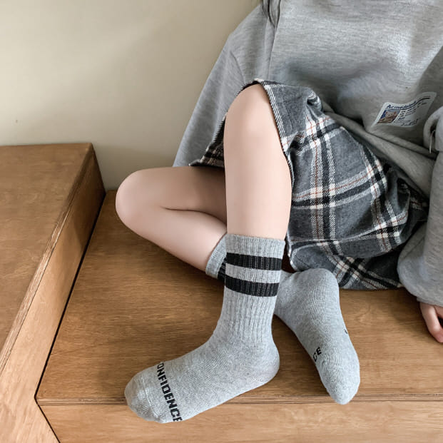 Miso - Korean Children Fashion - #magicofchildhood - Three Color Two Line Socks Set - 3