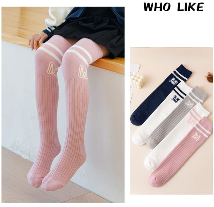 Miso - Korean Children Fashion - #minifashionista - M Line Knee Socks - 8