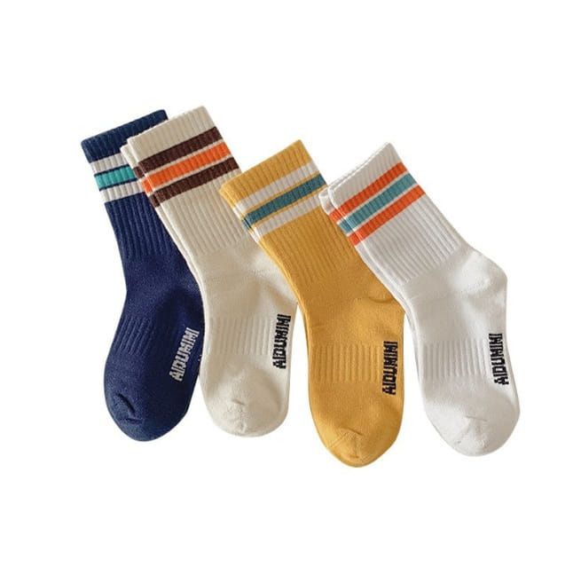 Miso - Korean Children Fashion - #prettylittlegirls - Color Three Line Socks
