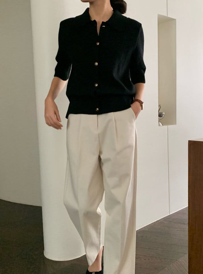 Moani - Korean Women Fashion - #thelittlethings - Collar Button Heve Cardigan   - 10