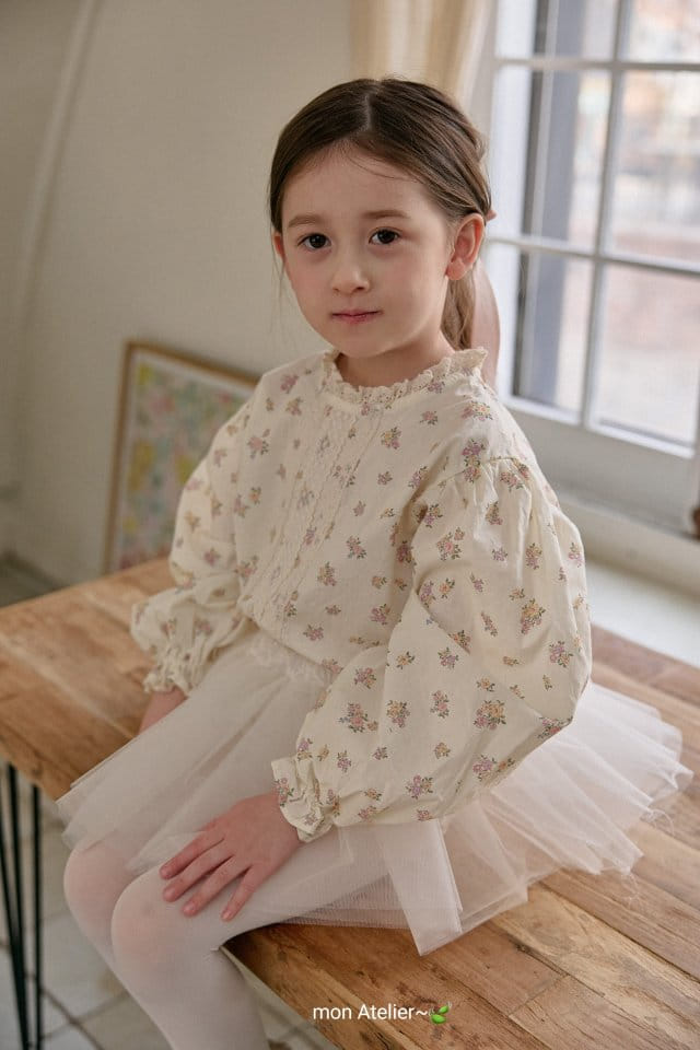 Mon Atelier - Korean Children Fashion - #Kfashion4kids - Lace Frill Blouse - 2