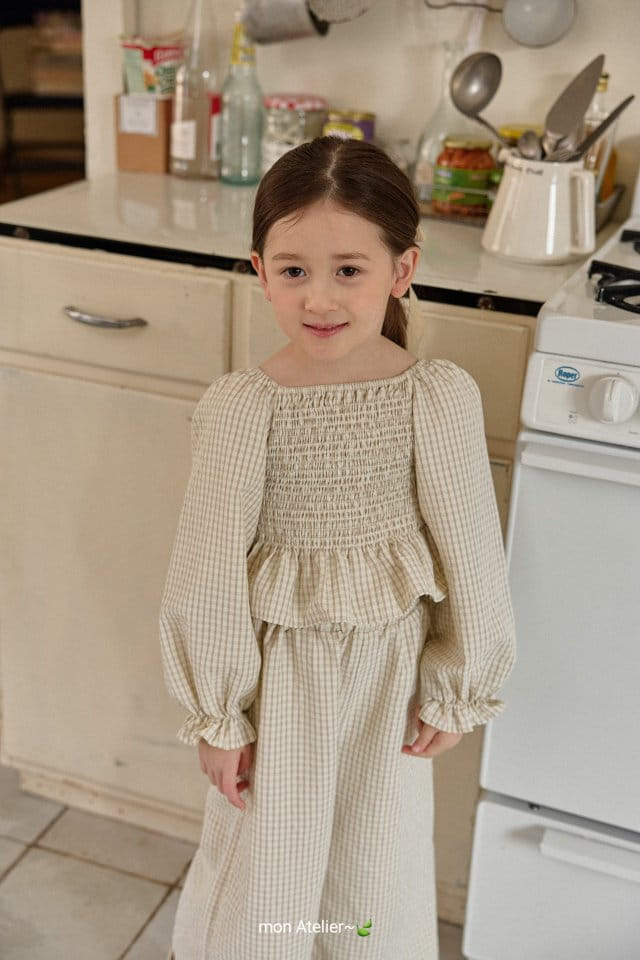 Mon Atelier - Korean Children Fashion - #designkidswear - Check Top Bottom Set - 3