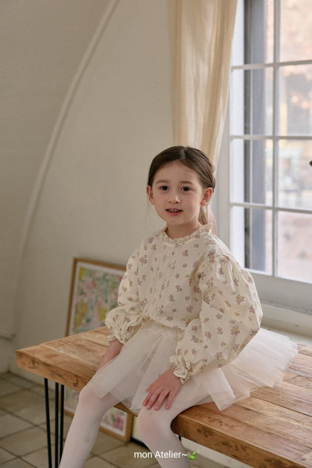 Mon Atelier - Korean Children Fashion - #kidzfashiontrend - Lace Frill Blouse