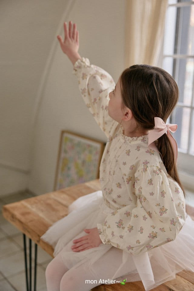 Mon Atelier - Korean Children Fashion - #littlefashionista - Lace Frill Blouse - 3