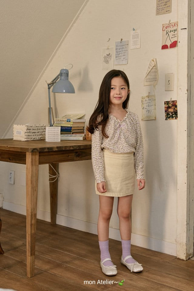 Mon Atelier - Korean Children Fashion - #todddlerfashion - Simple Knit Skirt - 2