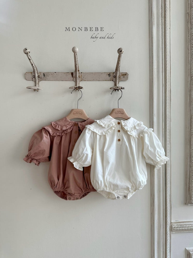 Monbebe - Korean Baby Fashion - #babylifestyle - Double Collar Body Suit