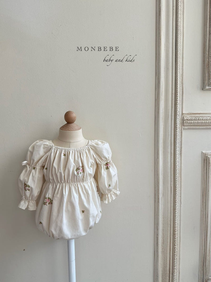Monbebe - Korean Baby Fashion - #onlinebabyboutique - Mary Gold Embroidery Body Suit