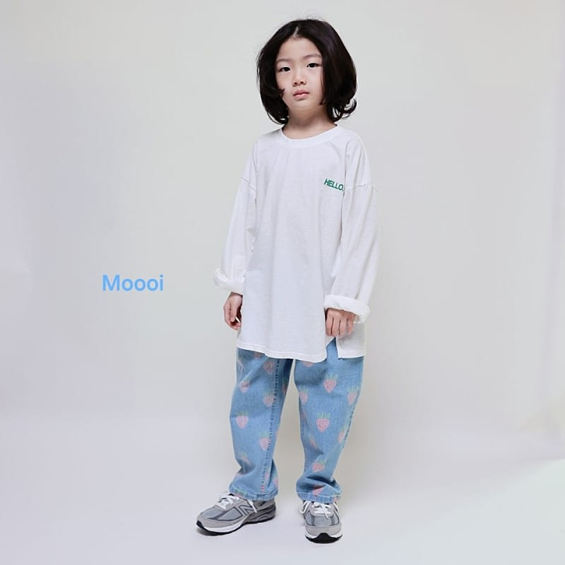 Mooi Store - Korean Children Fashion - #childofig - Strawberry Denim Pants - 4