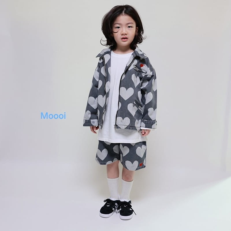 Mooi Store - Korean Children Fashion - #designkidswear - Heart Denim jacket