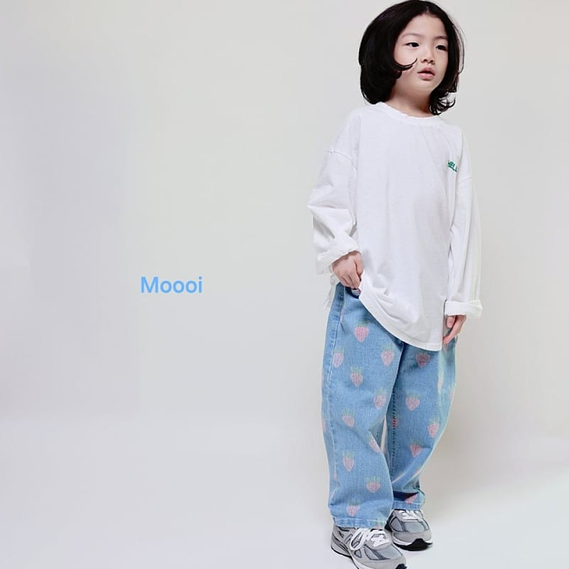 Mooi Store - Korean Children Fashion - #discoveringself - Strawberry Denim Pants - 7