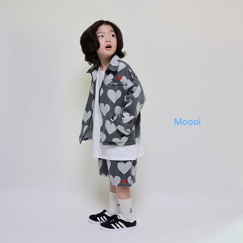 Mooi Store - Korean Children Fashion - #discoveringself - Heart Denim jacket - 2