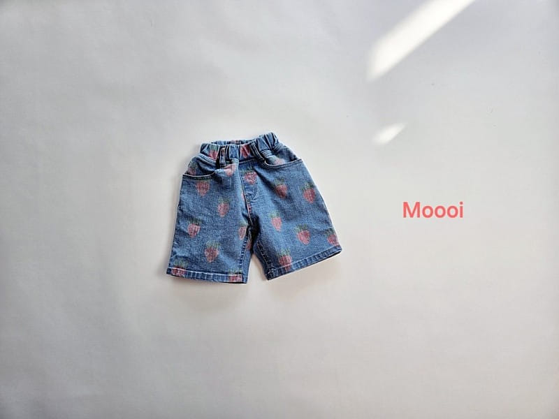 Mooi Store - Korean Children Fashion - #fashionkids - Strawberry Denim Shorts - 7