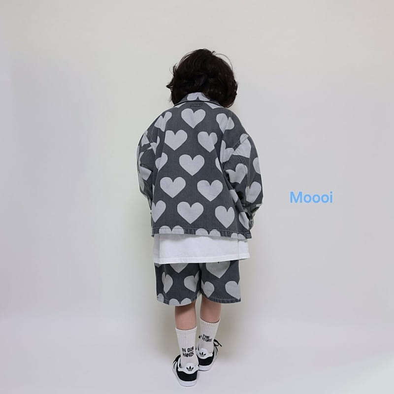 Mooi Store - Korean Children Fashion - #fashionkids - Heart Denim jacket - 3