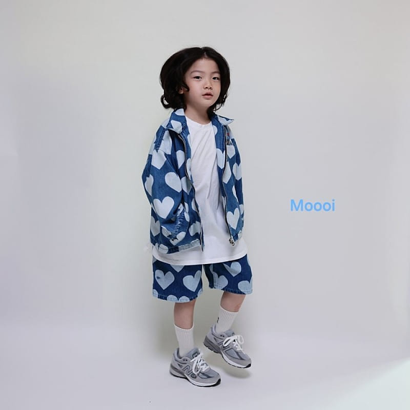 Mooi Store - Korean Children Fashion - #kidsshorts - Heart Denim Shorts - 2