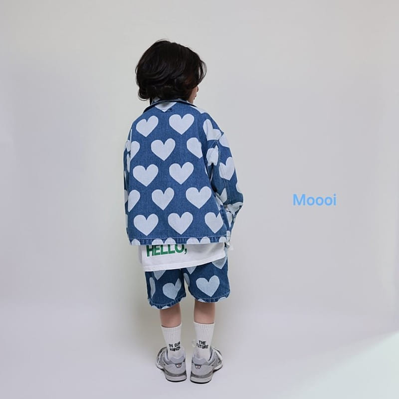 Mooi Store - Korean Children Fashion - #fashionkids - Heart Denim jacket - 4