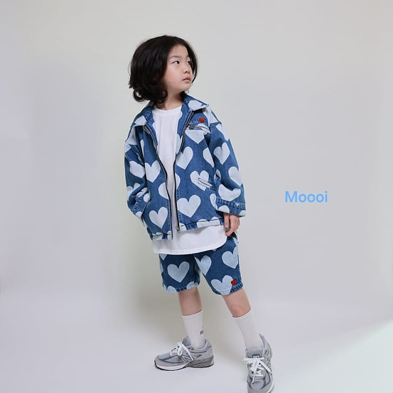 Mooi Store - Korean Children Fashion - #kidsstore - Heart Denim Shorts - 3