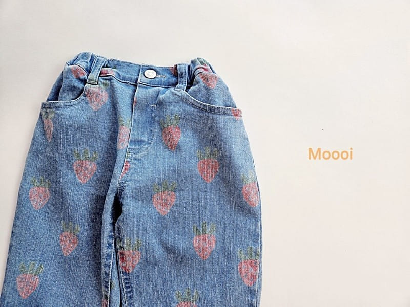 Mooi Store - Korean Children Fashion - #kidsstore - Strawberry Denim Pants - 10