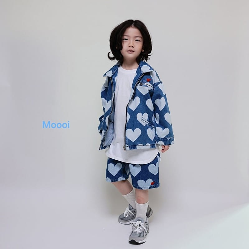 Mooi Store - Korean Children Fashion - #kidsstore - Heart Denim jacket - 5