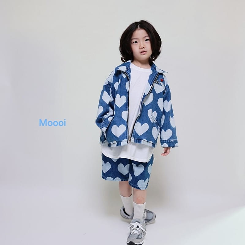 Mooi Store - Korean Children Fashion - #kidsstore - Heart Denim Shorts - 4