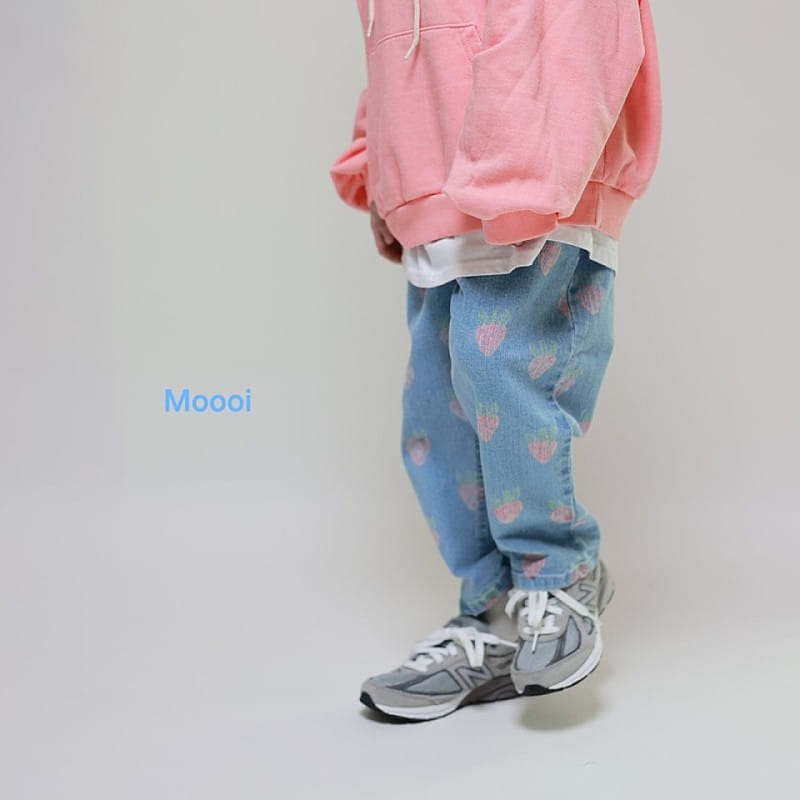 Mooi Store - Korean Children Fashion - #minifashionista - Strawberry Denim Pants