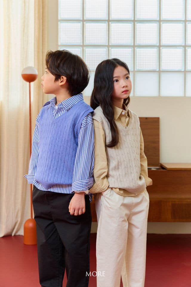 More - Korean Children Fashion - #childofig - Cable Knit Vest - 8