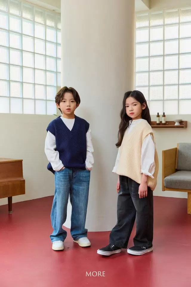 More - Korean Children Fashion - #childofig - Old School V Neck Knit Vest - 7
