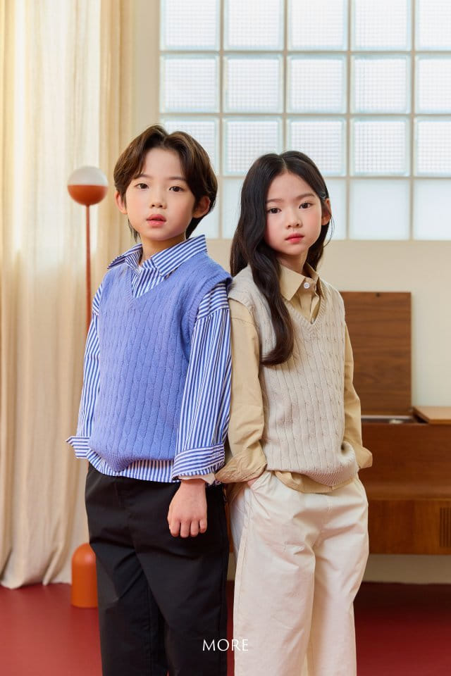 More - Korean Children Fashion - #childrensboutique - Cable Knit Vest - 9