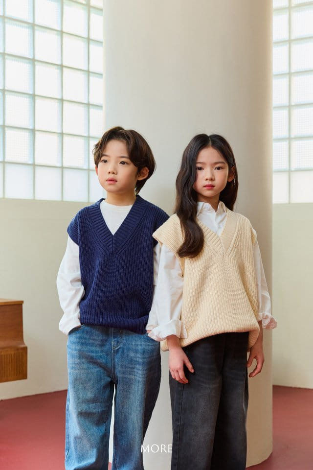 More - Korean Children Fashion - #childrensboutique - Old School V Neck Knit Vest - 8